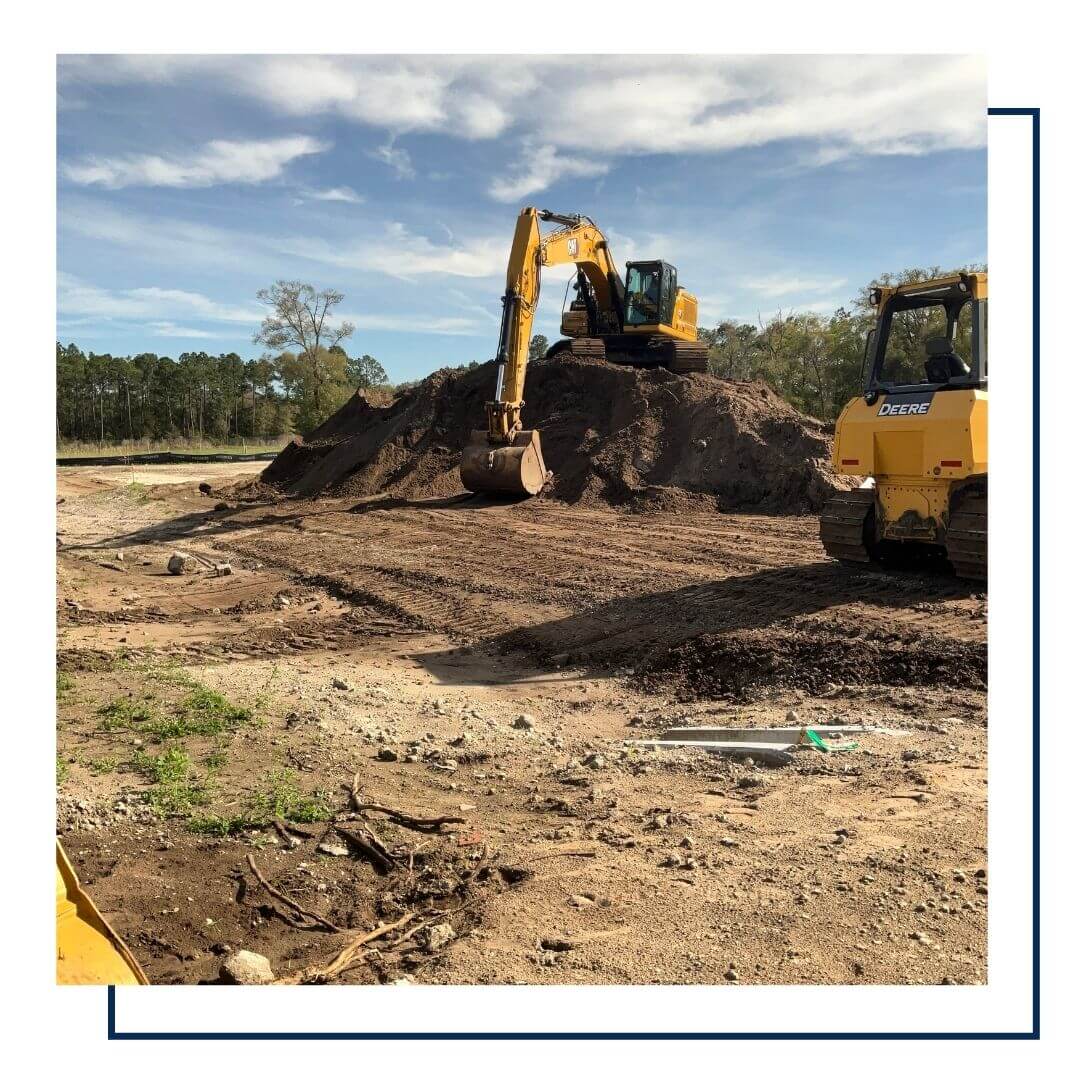 heavy equipment being used on a jobsite